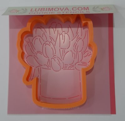 букет цветов в коробочке