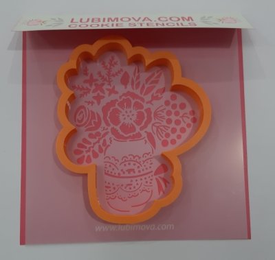 букетик в узорной баночке